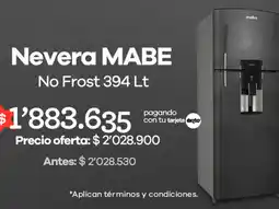 Éxito Mabe nevera oferta