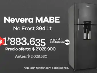 Éxito Mabe nevera oferta