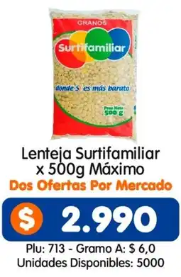 Surtifamiliar Lenteja surtifamiliar máximo oferta
