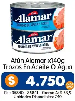 Surtifamiliar Alamar atún trozos en aceite o agua oferta