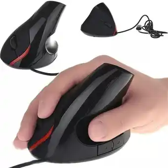 Falabella Mouse Ergonomico Vertical Con Cable USB 2ND Generacion Negro oferta
