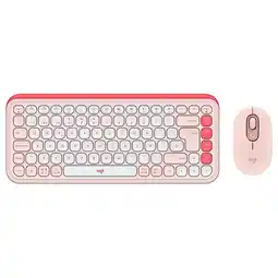 Falabella Combo Teclado y Mouse Pop Icon Rosado y Blanco oferta