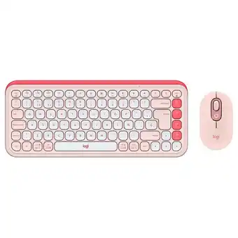 Falabella Combo Teclado y Mouse Pop Icon Rosado y Blanco oferta