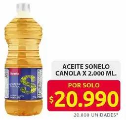 Ara Sonelo canola aceite oferta