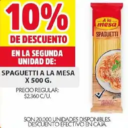 Ara Spaguetti a la mesa oferta