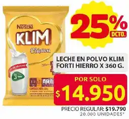 Ara Leche en polvo klim forti hierro oferta