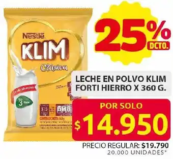 Ara Leche en polvo klim forti hierro oferta