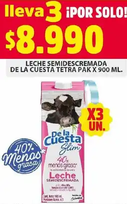 Ara Leche semidescremada de la cuesta tetra pak oferta