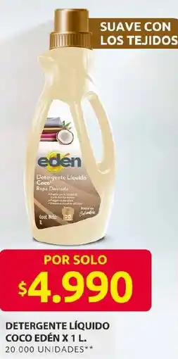 Ara Edén detergente líquido coco oferta