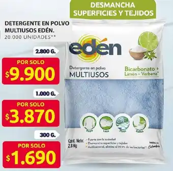 Ara Edén detergente en polvo multiusos oferta