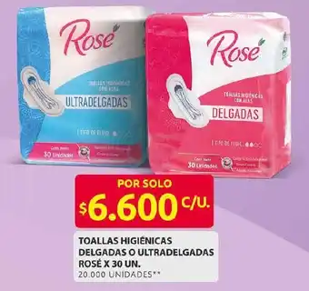 Ara Rosé toallas higiénicas delgadas o ultradelgadas oferta