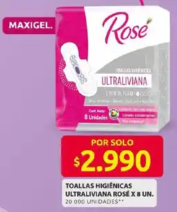 Ara Rosé toallas higiénicas ultraliviana oferta