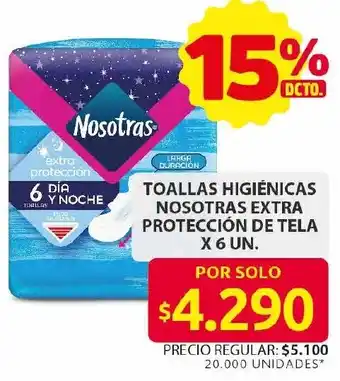 Ara Nosotras toallas higiénicas extra protección de tela oferta