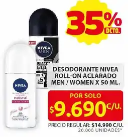 Ara Nivea desodorante roll-on aclarado men / women oferta
