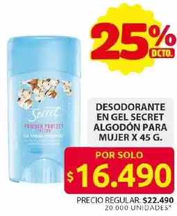 Ara Secret desodorante en gel algodón para mujer oferta