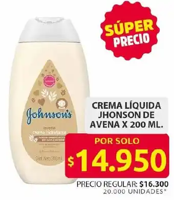 Ara Jhonson crema líquida de avena oferta