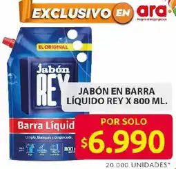 Ara Rey Jabón en barra líquido oferta