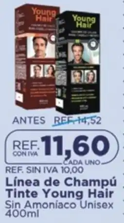 FarmaTodo Young hair línea de champú tinte sin amoníaco unisex oferta