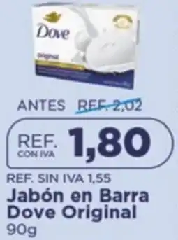 FarmaTodo Dove jabón en barra original oferta