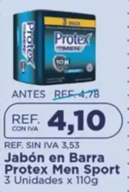 FarmaTodo Protex men sport jabón en barra oferta