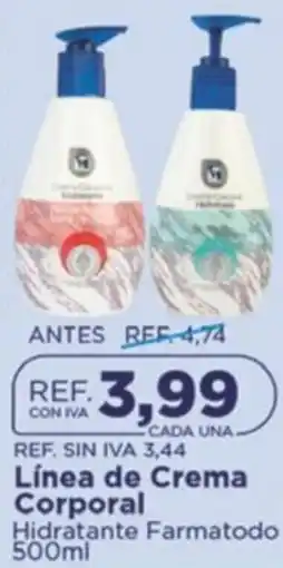FarmaTodo Línea de crema corporal oferta