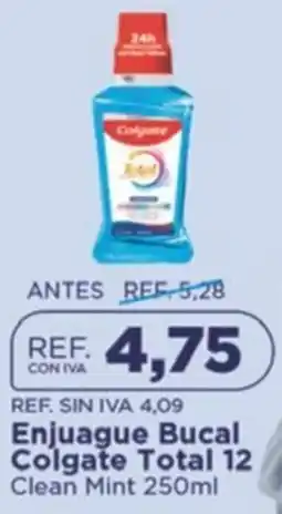 FarmaTodo Enjuague bucal colgate total 12 clean mint oferta