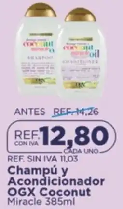 FarmaTodo Champú y acondicionador ogx coconut miracle oferta