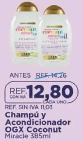 FarmaTodo Champú y acondicionador ogx coconut miracle oferta