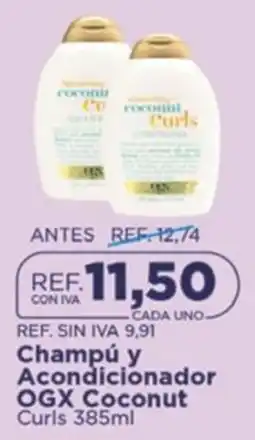FarmaTodo Champú y acondicionador ogx coconut curls oferta