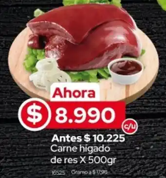 La Vaquita Supermercados Carne hígado de res oferta