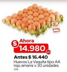 La Vaquita Supermercados Huevos la vaquita tipo AA rojo amarre oferta
