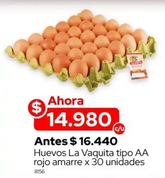 La Vaquita Supermercados Huevos la vaquita tipo AA rojo amarre oferta