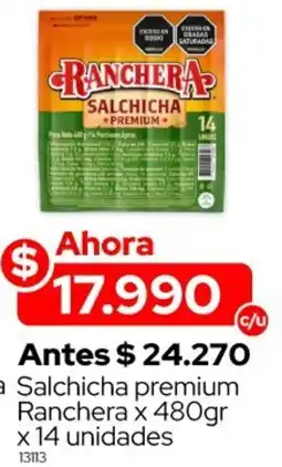 La Vaquita Supermercados Salchicha premium ranchera oferta