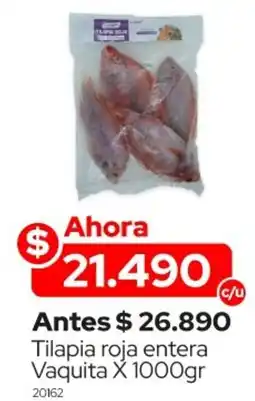 La Vaquita Supermercados Tilapia roja entera vaquita oferta
