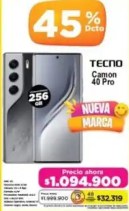 Alkomprar Теспо camon 40 pro oferta