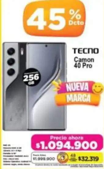 Alkomprar Теспо camon 40 pro oferta