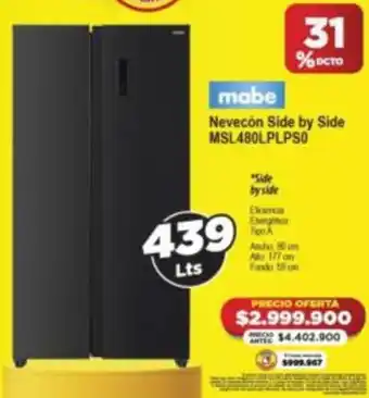Alkomprar Mabe nevecón side by side oferta