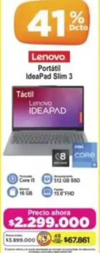 Alkomprar Lenovo portátil ideapad slim 3 oferta