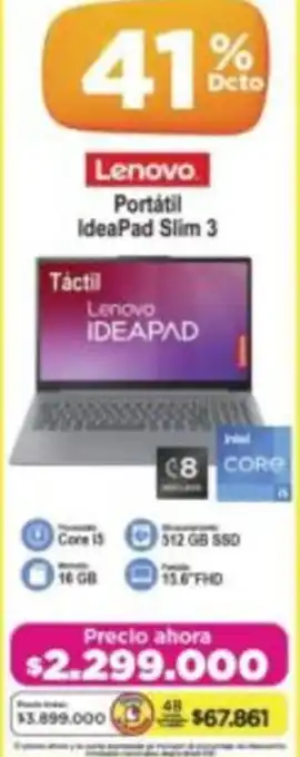 Alkomprar Lenovo portátil ideapad slim 3 oferta