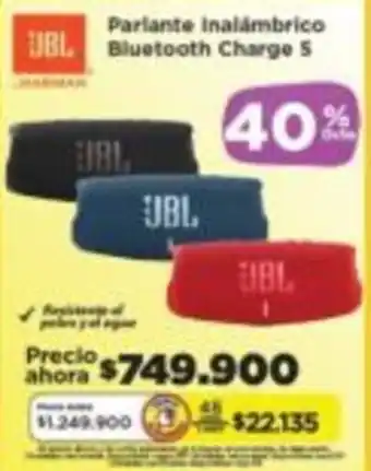 Alkomprar Jbl parlante inalámbrico bluetooth charge 5 oferta