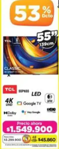 Alkomprar Tcl led tv 55" oferta