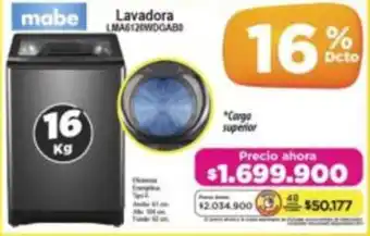 Alkomprar Mabe lavadora LMA6120WDOAB oferta
