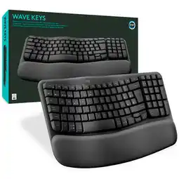 Falabella Teclado Inalámbrico Ergonómico WAVE KEYS Gris Español oferta