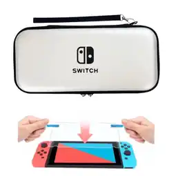 Falabella Estuche Viaje Plateado + Vidrio Templado Para Switch oferta