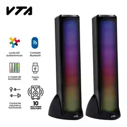 Falabella Parlante Para Escritorio RGB Gaming X 2 Und USB 10W oferta