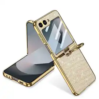 Falabella Estuche Gkk Leather Escarchado para Samsung Z Flip 6 Dorado oferta