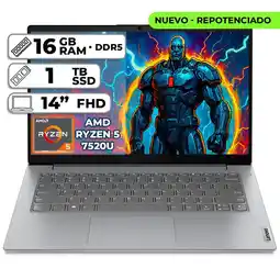 Falabella PORTÁTIL V14 G4 AMN AMD RYZEN 5 7520U 16GB LPDDR5 1TB SSD 14 FHD oferta