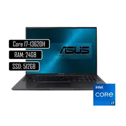 Falabella PORTATIL VIVOBOOK 16 / INTEL CORE I7-13620H / 24GB RAM DDR4 / 512GB SSD M.2 oferta