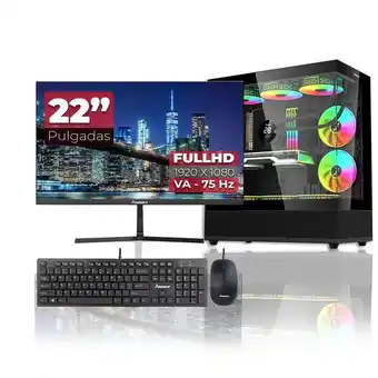 Falabella PC Gamer AMD Ryzen 5 5600GT RAM 16GB SSD 512GB Monitor 22 Pulgadas 100Hz oferta