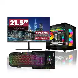 Falabella Computador Gamer AMD Ryzen 5 5600GT RAM 16GB RGB SSD 1TB Monitor 22 Pulgadas 100Hz oferta